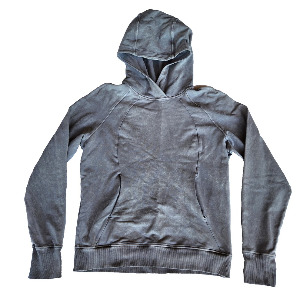 Lululemon Scuba Inspired Pullover Hoodie Dark Chrome Grey Cotton Terry 6 LW3CODS